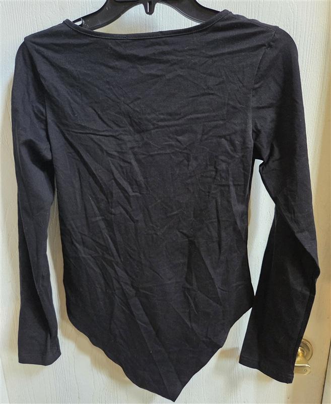NWT Mango Pop M Long Sleeve Ballet Core Black Bodysuit 136513