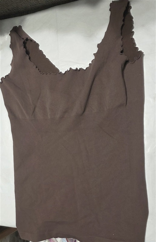 NWOT Last Tango M/L Marrow Lettuce Trim Tank Top Brown 136519