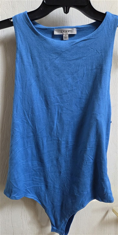 NWOT Gaze High Neck XL Ultra Suede Thong Bodysuit Blue 136521