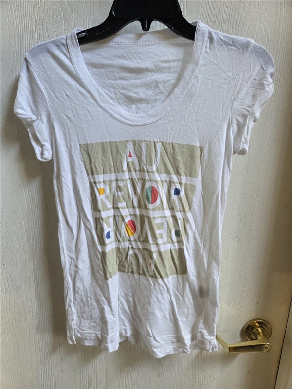 NWOT Anthropologie S Au Revoir T-Shirt Color Block 136524