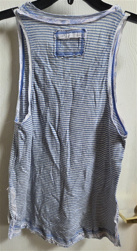 NWOT We the Free People XS Love Language Tank Top Stripe Raw Edge 136530
