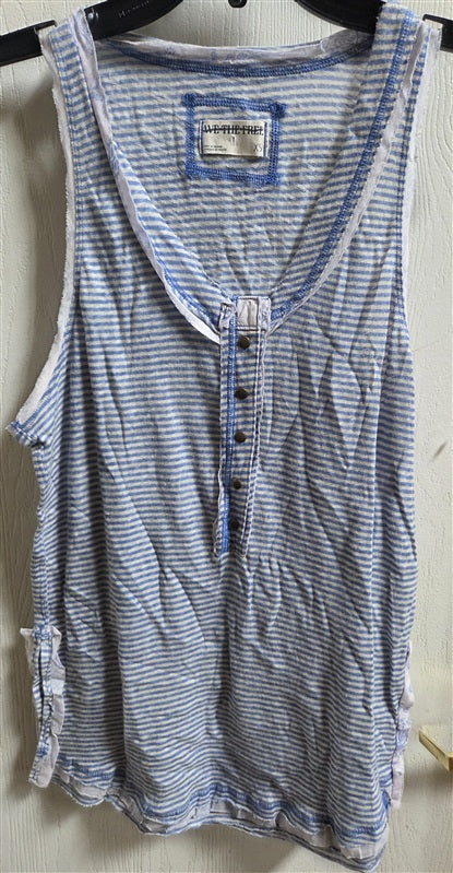 NWOT We the Free People XS Love Language Tank Top Stripe Raw Edge 136530
