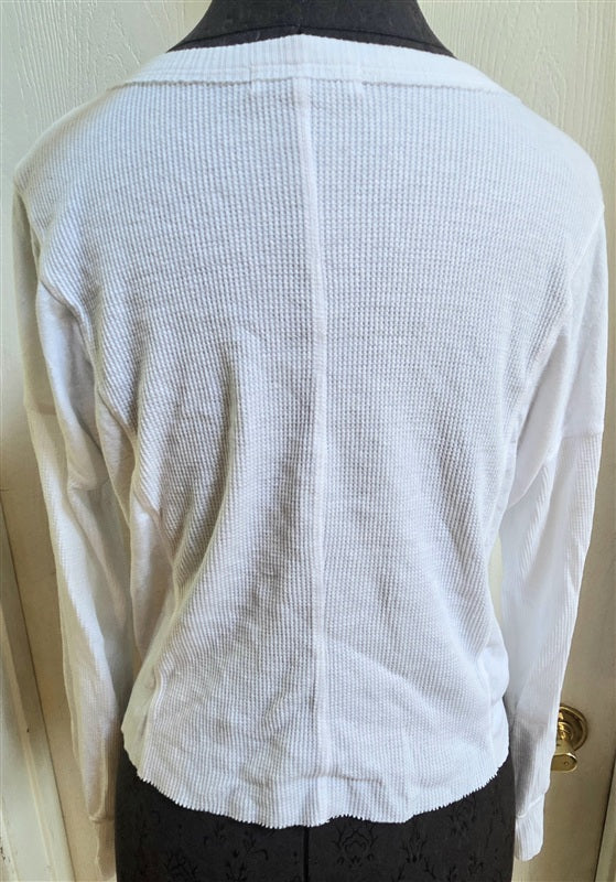 NWOT Michael Stars XS Palmer Thermal Cropped Tee White 136542