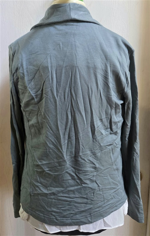 NWT Wantable M Fleece Blazer Blue Green Jacket 136547