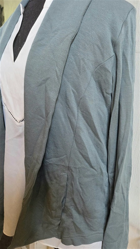 NWT Wantable M Fleece Blazer Blue Green Jacket 136547