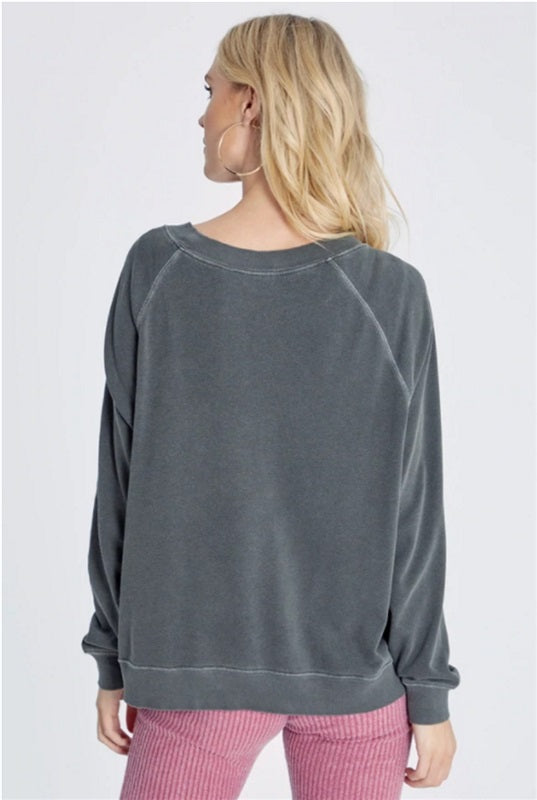 NWT Wildfox L Easy Does It Sommers Sweatshirt Rainbow 136549