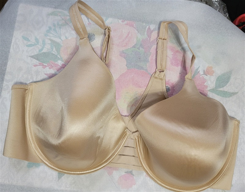 NWPT Maidenform 36C Luxe Extra Coverage Back Smoothing Bra DM7540 Beige 136569