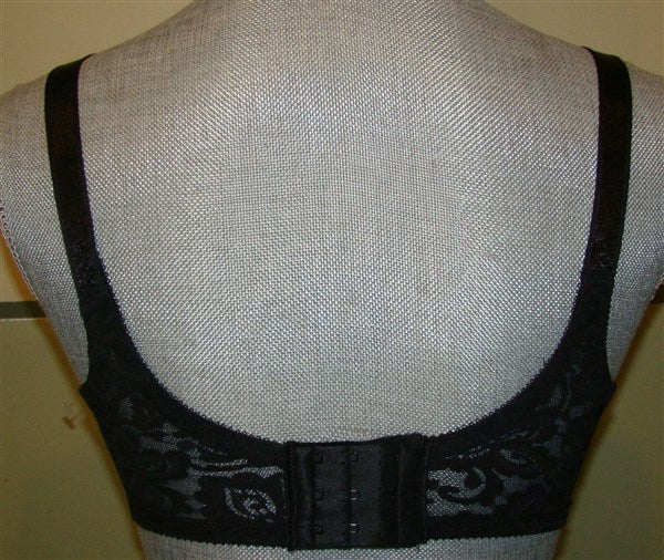 NWT Bali 38D Lace 'N Smooth Seamless Cup Underwire Bra 3432 Black 136571