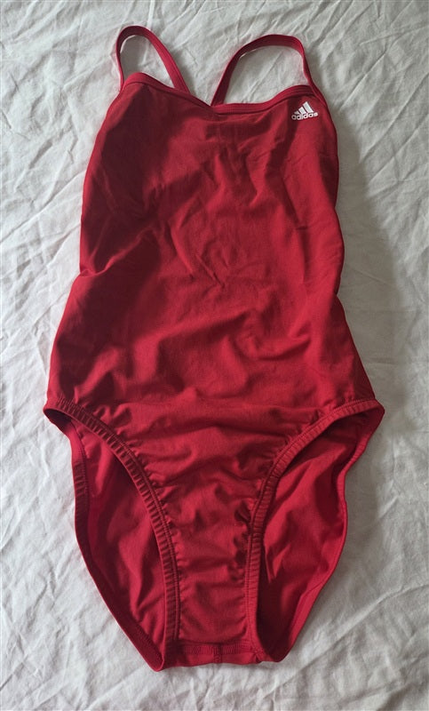 NWT Adidas 30 Infinitex + Solids C Back One Piece Swimsuit AWX8613 Red 136588