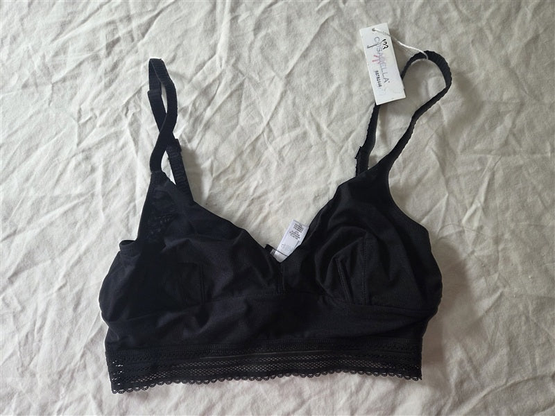 NWT Cosabella S Aire Laced 1381 Longline Bralette Black 136590