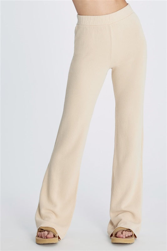 NWT Wildfox SM Cora Flare Leg Knit Pants Wheat 136599