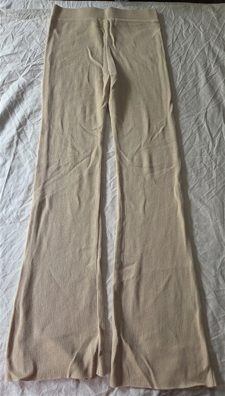 NWT Wildfox SM Cora Flare Leg Knit Pants Wheat 136599