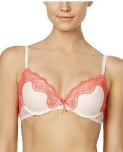 NWOT Heidi Klum 38B Fit Mesh Lace Strip Bra 1168B Ivory 136600