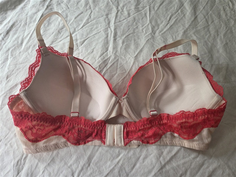 NWOT Heidi Klum 38B Fit Mesh Lace Strip Bra 1168B Ivory 136600