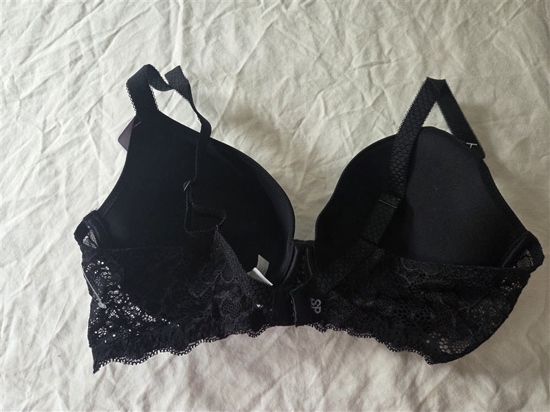 NWT Simone Perele 36C Caresse 3D Plunge Bra 12A316 Black 136604