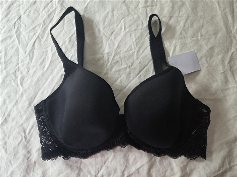 NWT Simone Perele 36C Caresse 3D Plunge Bra 12A316 Black 136604
