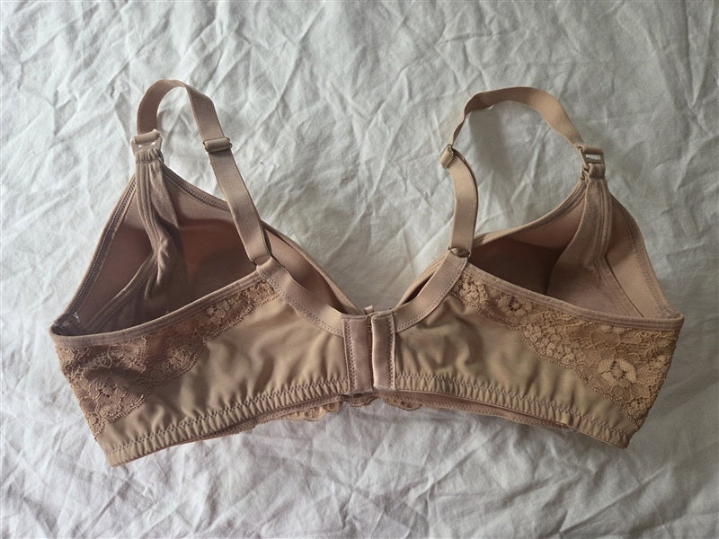 NWOT Pip & Vine 38C by Rosie Pope Wirefree Lace Nursing Bra beige 136605