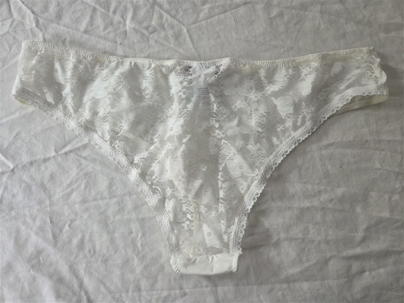 NWT Linea Donatella L BRIDE Embroider Rhinestone Lace-Back Panties CBX091 136614