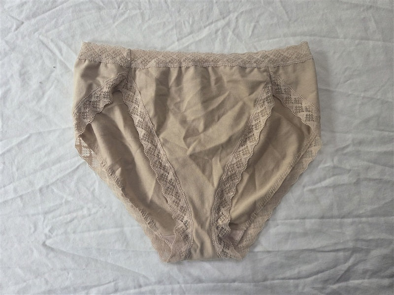 NWT 2PR Natori French Cut Cotton Panty S 152058 Beige Cafe 136615
