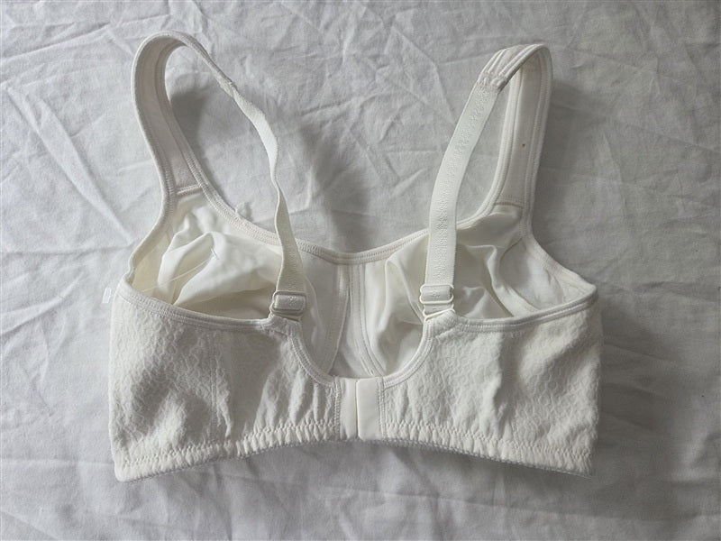 PO Amoena 34D Mona Soft Cup Mastectomy Bra 2568 Ivory 136618