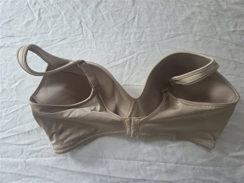 NWOTD Playtex 38DD Love My Curves Side Smoothing Wirefree Bra 0002 Beige 136619