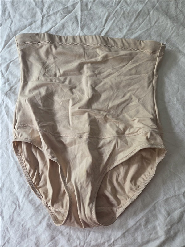 NWOT Maidenform L Shapewear Firm Control High-Waist Brief 1854 Beige 136621