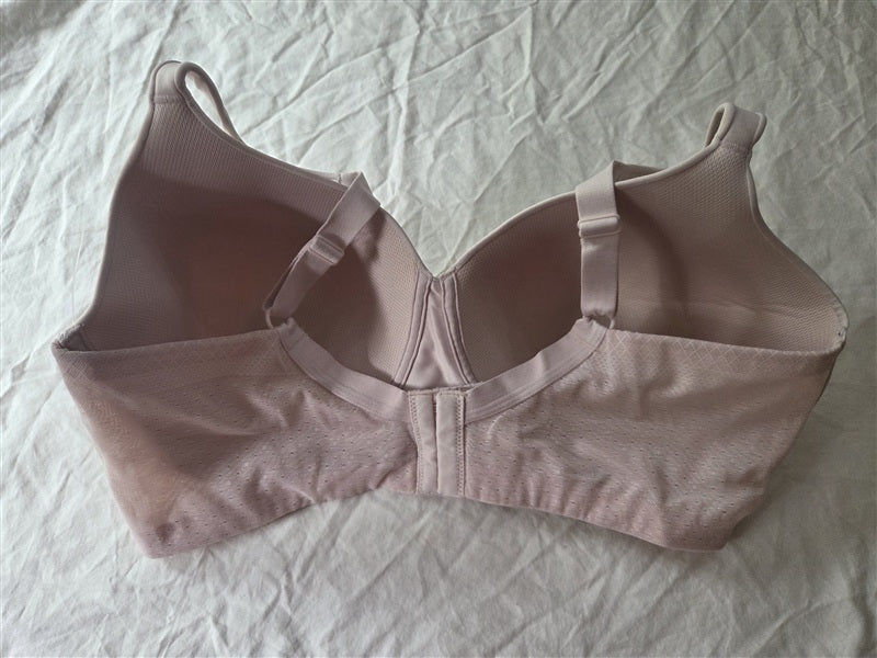 PO Vanity Fair 38DD Breathable Luxe Full Figure Wirefree Bra 71265 Pink 136623