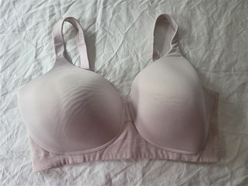 PO Vanity Fair 38DD Breathable Luxe Full Figure Wirefree Bra 71265 Pink 136623
