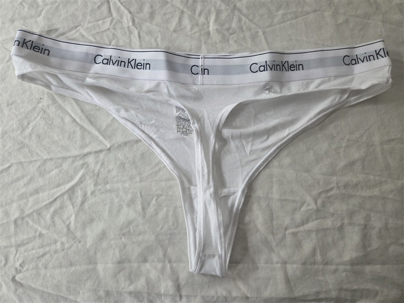 NWT 2PR Calvin Klein 2XL Plus Size Modern Cotton Thong QF5117 White 136633