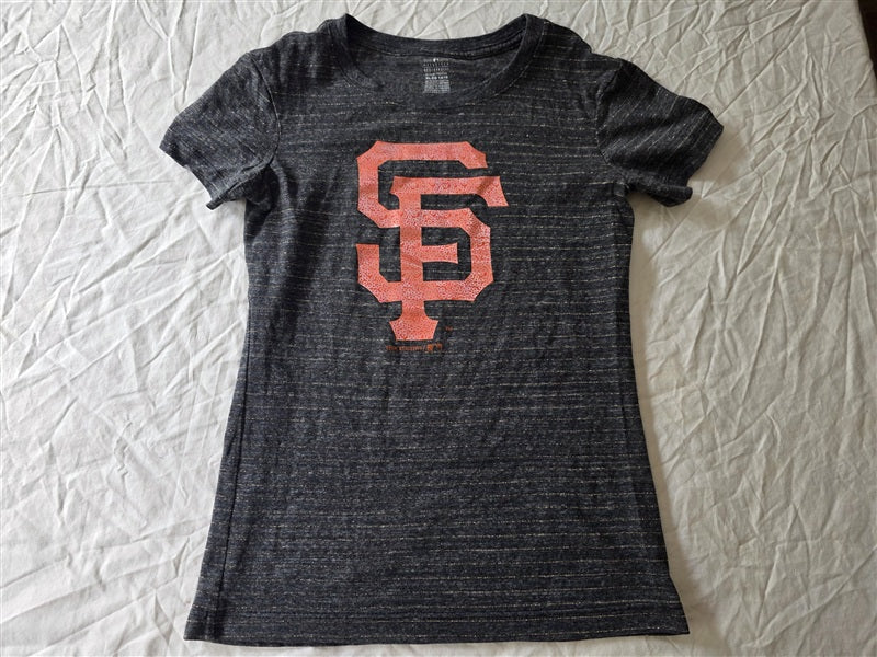 NWOT Team Athletics XL 16 Girl Initial San Francisco Gold Sparkle T Shirt 136641