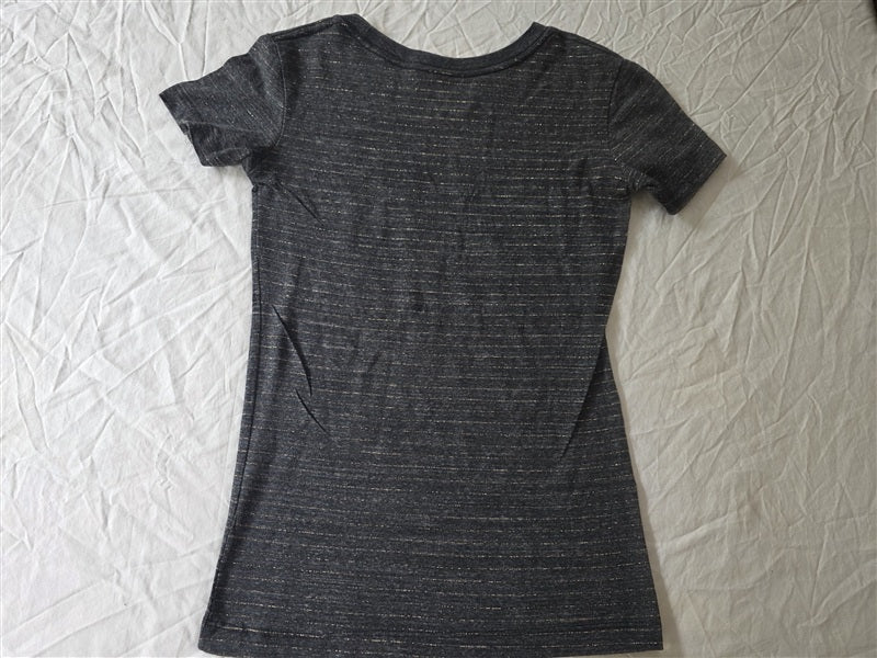 NWOT MLB M 7-8 Minnesota Twins Girls Glitter Stripe Baseball T Shirt 136642