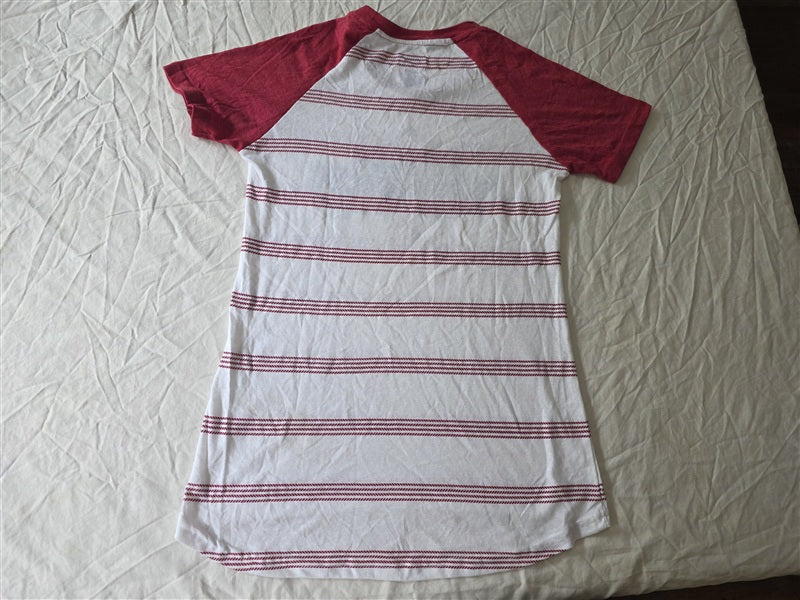 NWOT Majestic L 14 MLB Arizona Diamondbacks Girls Stripe Baseball T Shirt 136643