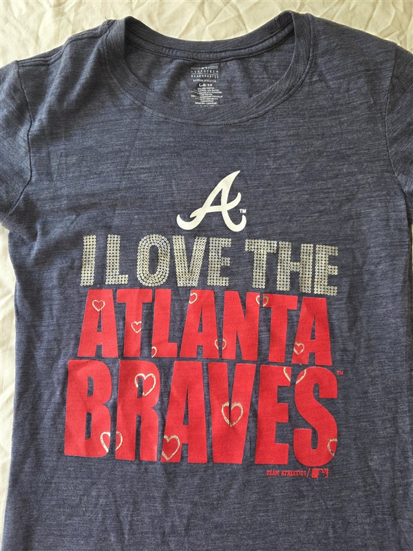 NWOT Team Athletics L 14 Girl Love Atlanta Braves T Shirt 136648