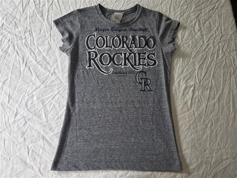 NWOT Campus Lifestyle M MLB Colorado Rockies Women Baseball T Shirt 136652