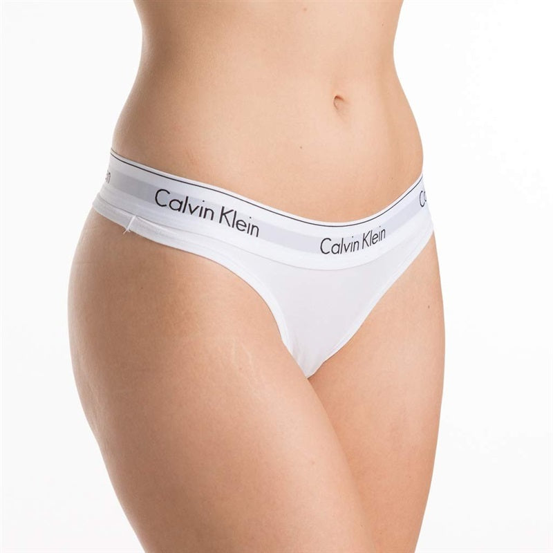 NWT Calvin Klein XL Seamless Logo Thong Panty F3786 White 136668