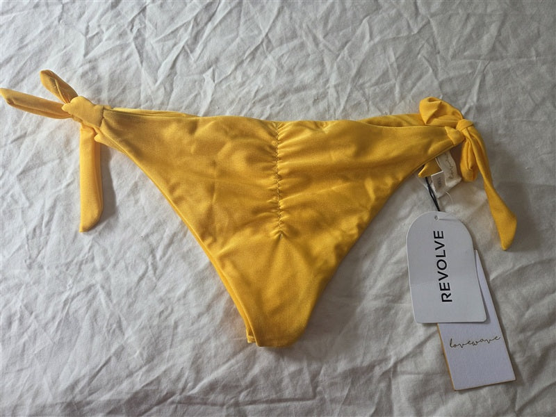 NWT Lovewave XS Yellow/Golden The Patti Bikini Tie Side Bottom 136670