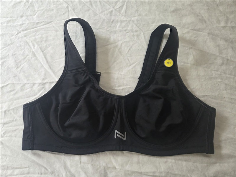 NWT Nola 40C Indus Underwire Sports Bra Black 136674