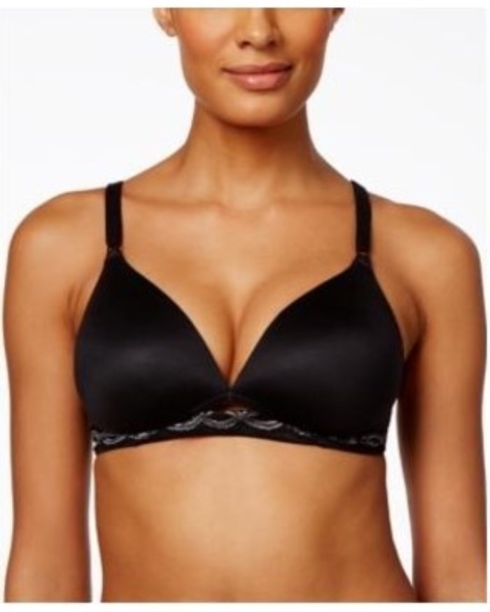 PO Warners 38B Cloud 9 Full-Coverage Wire-Free Contour Lift Bra 1869 BLK 136676