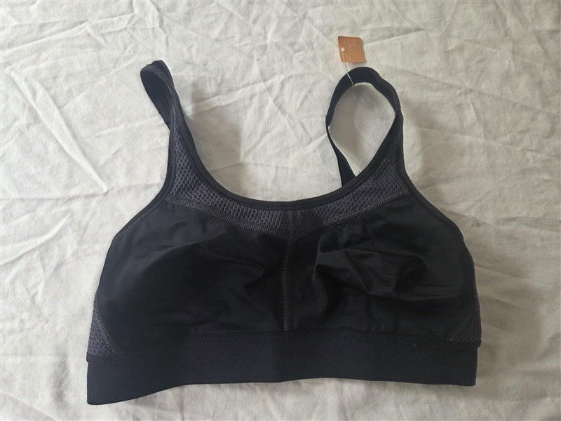 NWT Amoena 34B Power Medium-Impact Sports Bra 1152 Black 136682