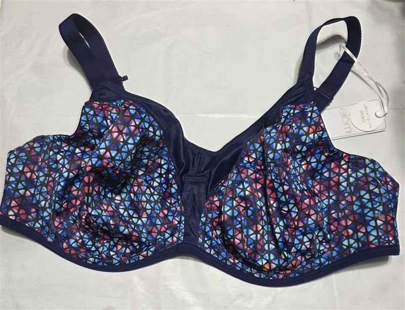 NWOT Elomi 40D USA Energise EL8042 Underwired Sports Bra Blue 136683