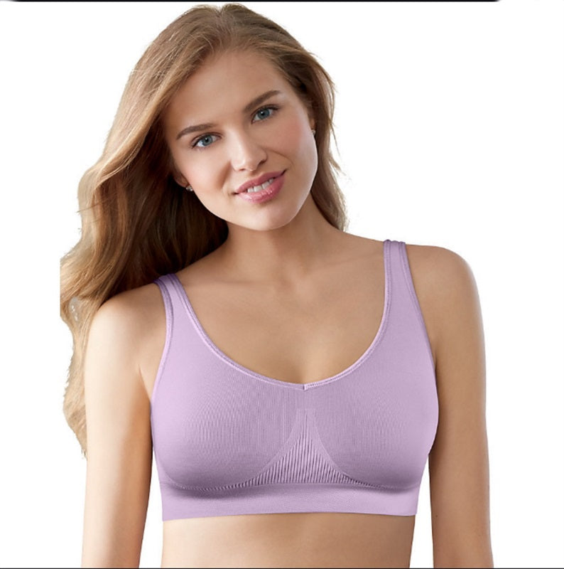NWT Bali Bra 2XL Comfort Revolution Microfiber Crop Top 103J Purple Taupe 136688