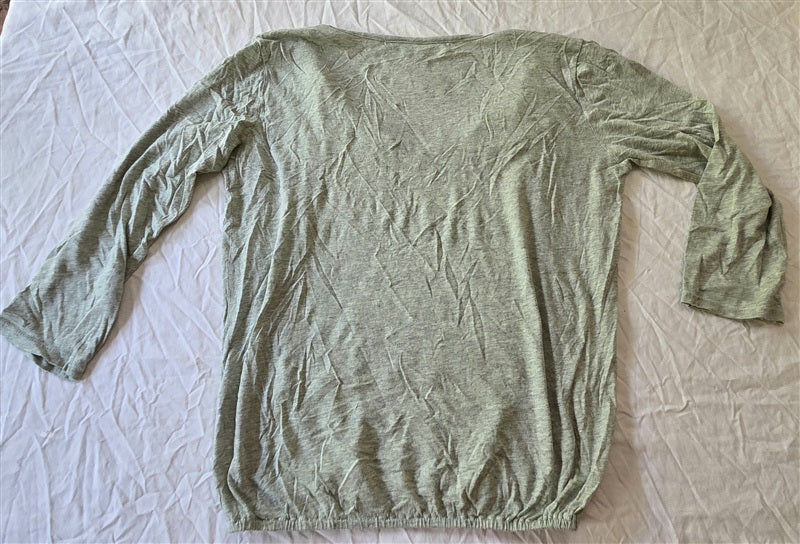 NWOT Michael Stars OS Color Block Mixed T Shirt 3/4 Sleeve Top 136693