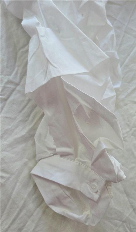 NWT For the Republic S Cotton Button Up Long Sleeve Ruched Shirt 136695