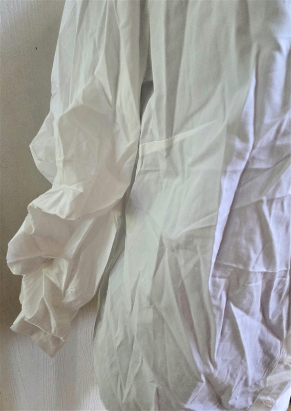 NWT For the Republic S Cotton Button Up Long Sleeve Ruched Shirt 136695