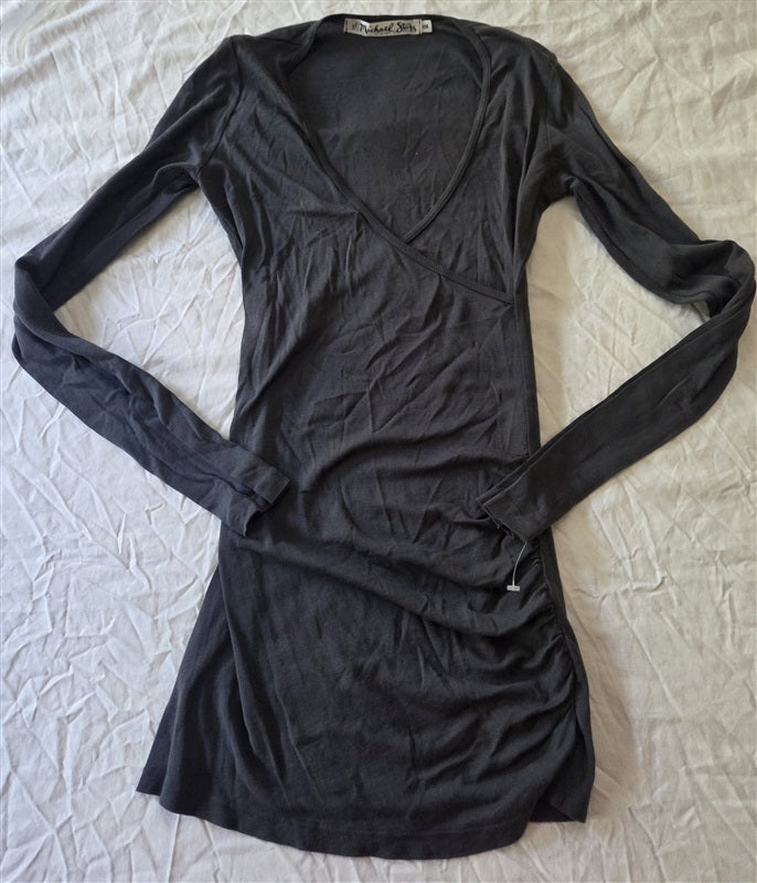 NWOT Michael Stars OS Long Sleeve Surplice Top Evergreen 133560