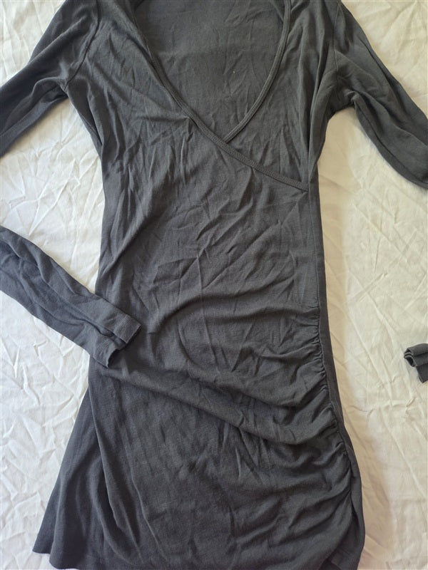 NWOT Michael Stars OS Long Sleeve Surplice Top Evergreen 133560