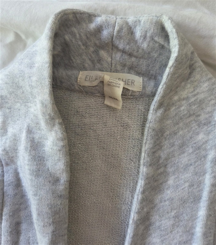 NWOTD Eileen Fisher M Longline Organic Cotton French Terry Vest Gray 136707