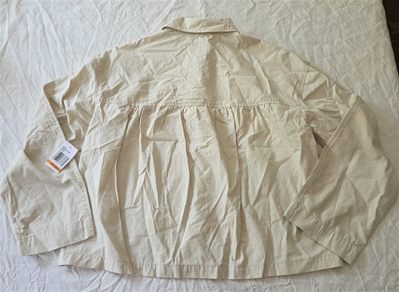 NWT Kensie Jeans SM Lightweight Cotton Utility Chore Jacket Beige 136710