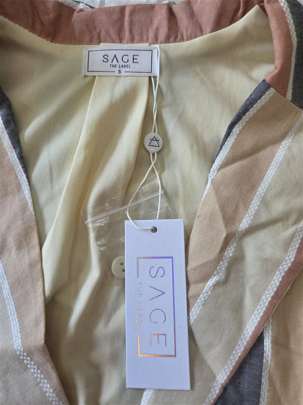 NWT Anthropologie Sage the Label S Stripe Jacket Blazer 136713