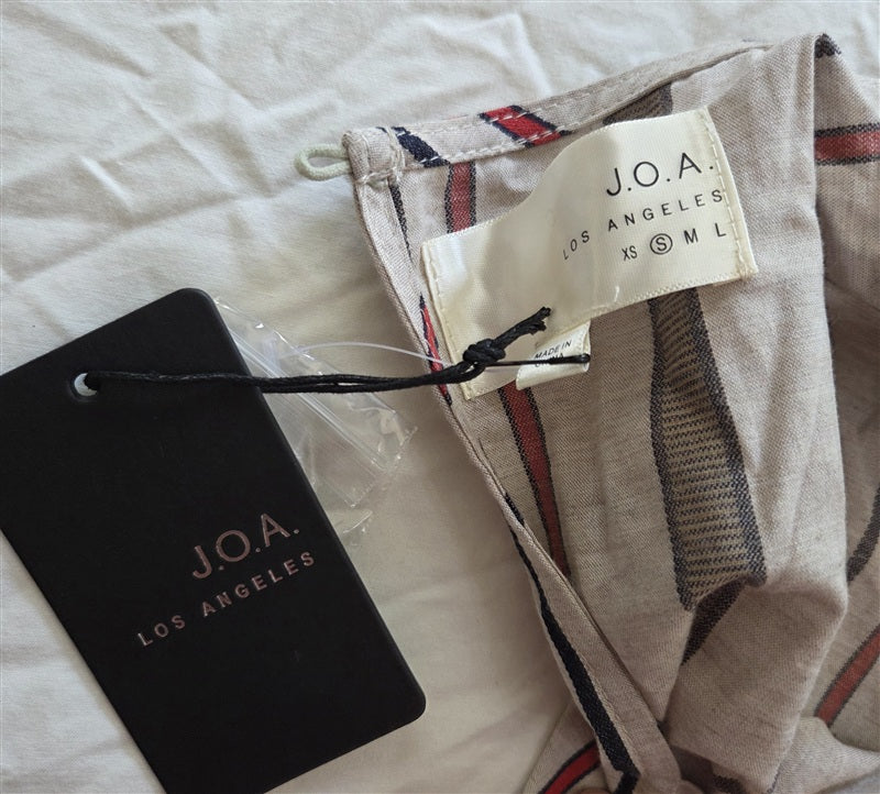 NWT Anthropologie J.O.A. S Open Back Stripe Bow Back Top 136715